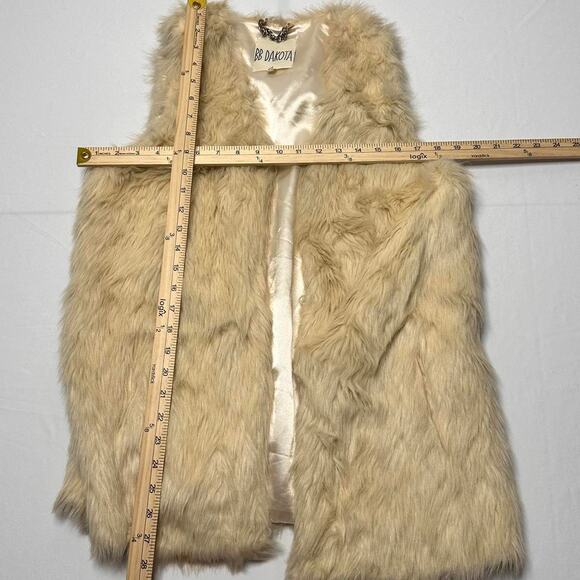 BB Dakota Size Medium Y2K Vintage Furry Vest - Picture 5 of 5
